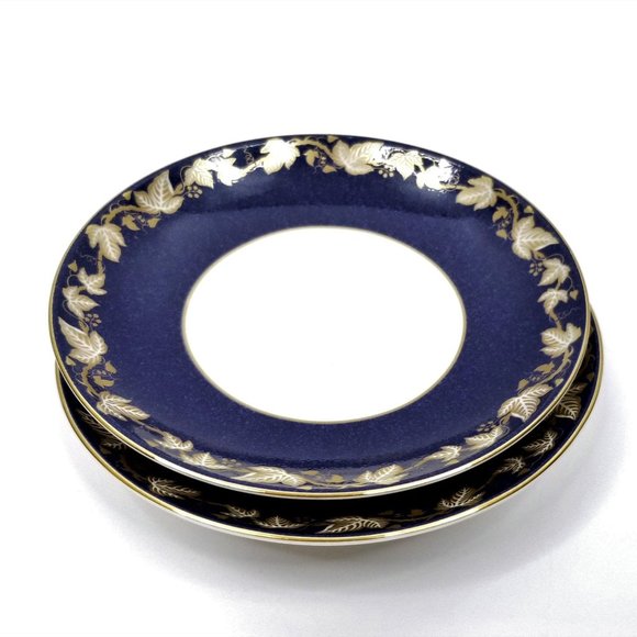 Wedgwood Other - 2 Wedgwood Whitehall Saucers Mazerine Blue Rim Set